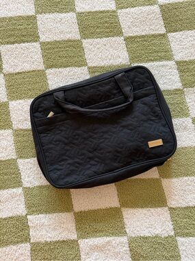 Black Quilted Travel Organizer Tote